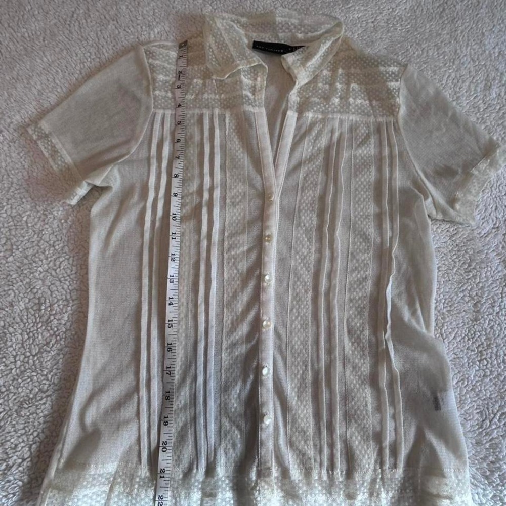 The Limited Size Medium Sheer Ivory Lace Blouse‎